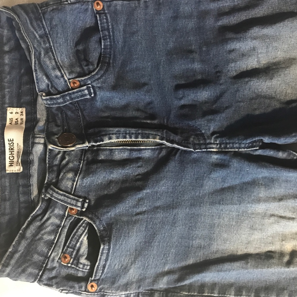 Skinny High-Rise Blue Jeans